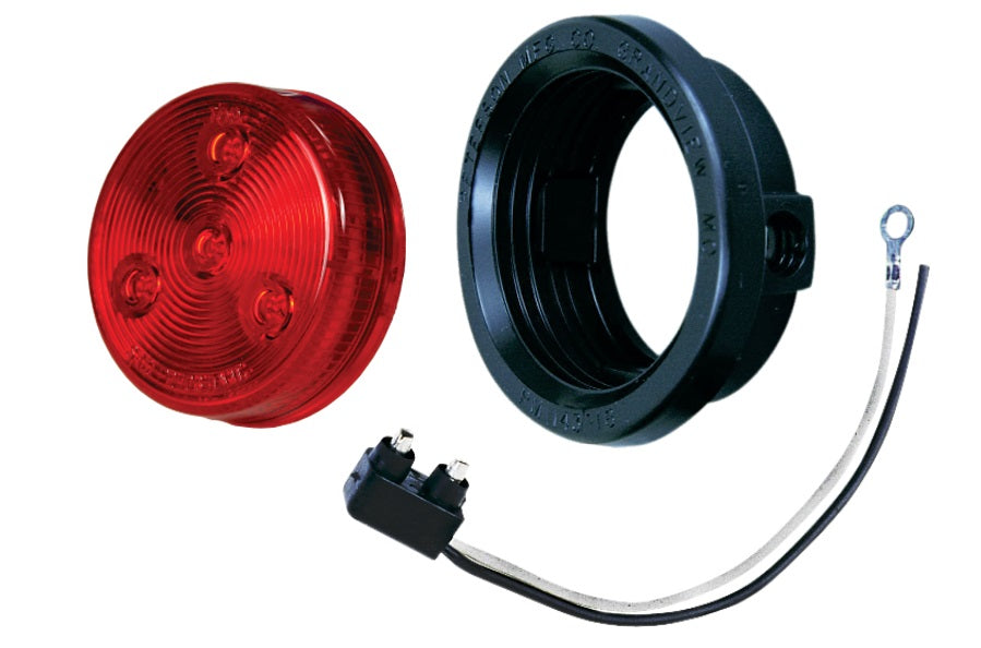 ENSEMBLE LUM.LED 2"RONDE COMPL ROUGE